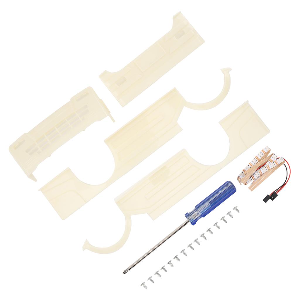 RC Kit Large Surrounding Cover LED Light Modification Kits for WPL D12 RC Truck Creamy White