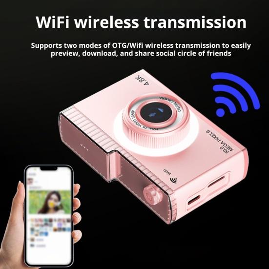 

Цифрова камера з подвійними об єктивами Дисплей IPS Автофокус Зум Анти-тремтіння Акумуляторна бездротова передача чорний