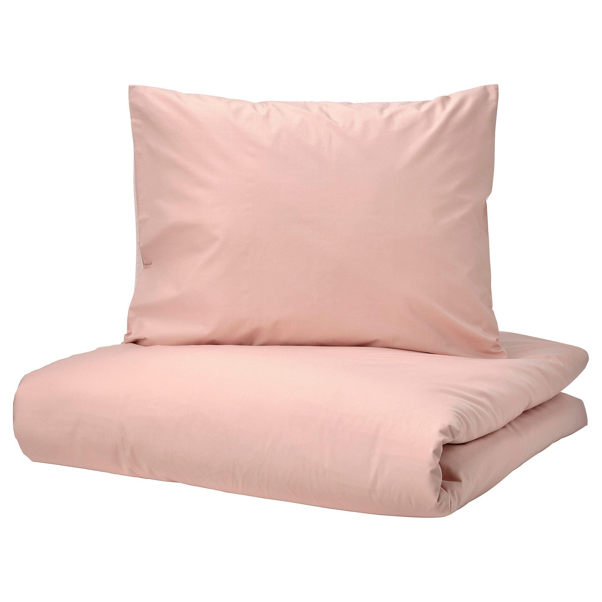 

IKEA STRANDTALL pembe 240x220/50x60 cm çift kişilik nevresim seti