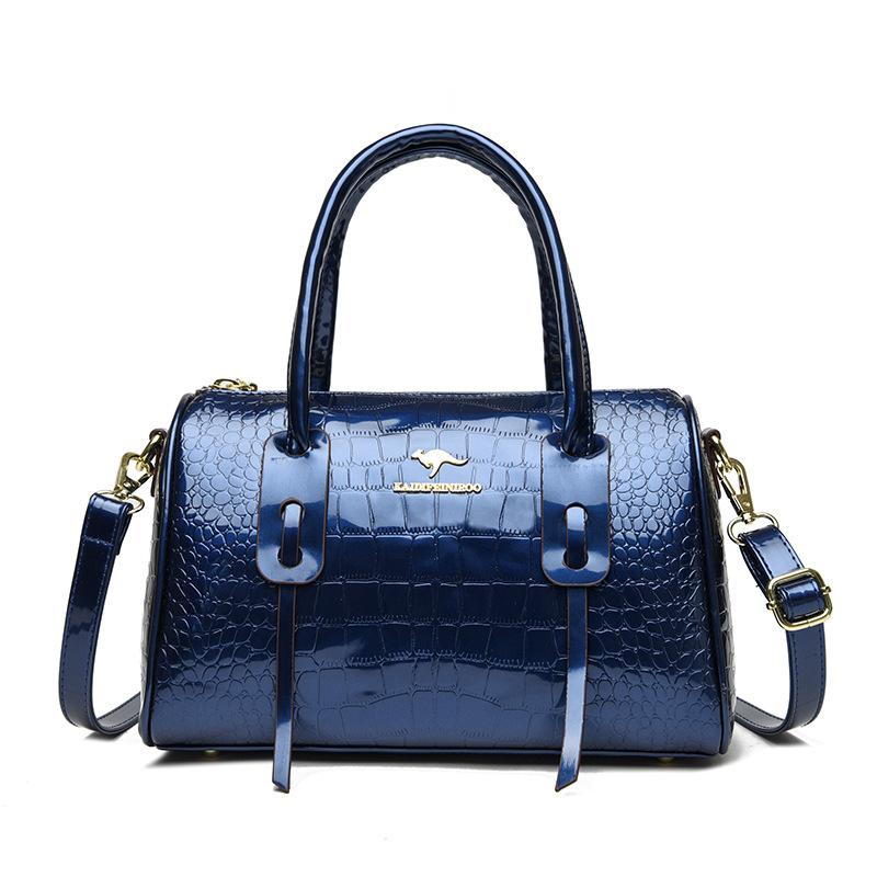 Elegant and Sophisticated Handbag Shiny Leather Large-capacity Single-shoulder Bag Fashionable Crossbody Bag