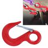 Red Alloy Steel Crane Hook 5000kg Load Capacity Safety Latch Hook  Industrial Rigging