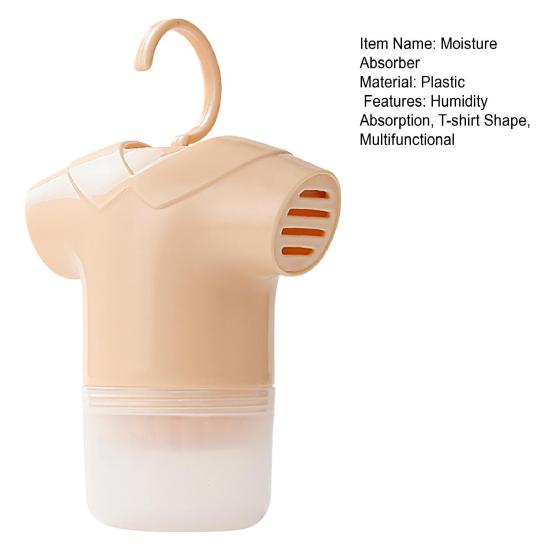 Hanging Moisture Absorber Box T-shirt Shape Humidity Absorption Dehumidification Box Home Dormitory Wardrobe Closet Bathroom Kitchen Desiccant