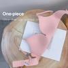 Women Sexy Spaghetti Straps Thin Cup Bra Solid Color Wireless Anti-sagging Seamless Push-up Brassiere