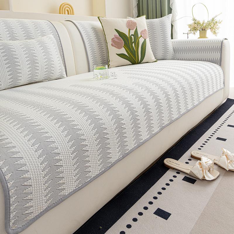 Cool Sofa Cushion Light Luxury Simplicity One-Piece Straight Row Seat Cushion Combination Sofa Cover  New Cover Cloth