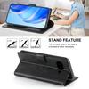 For Google Pixel 9a Case Stand Wallet Calf Texture PU Leather Flip Phone Cover with Wrist Strap