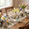 2Pcs Flower Easter Bunny Ornament Farmhouse Rustic Easter Table Decor  Home Party