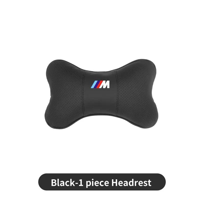 

New Leather Car Seat Headrest Memory Foam Comfort Neck Pillow Auto Interiors For BMW M X1 X3 X5 F30 F10 E90 F20 E46 E60 E70 чёрный