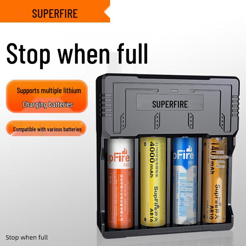 SUPERFIRE AC46 USB 4-Slot 18650 Battery Charger