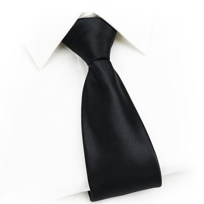 Cravatta nera con clip Cravatta di sicurezza Portiere Steward Nero opaco Cravatta funebre