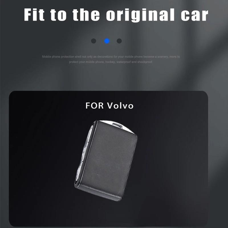 Zinc Alloy Car Key Case Cover Shell Holder Fob For Volvo S60 S90 Xc40 Xc60 Xc90 V90 Polestar 1 Polestar 2 Keychain Car Accessory