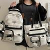 Schoolbag for Children Elementary School Students  Girls Junior High School Students  Large Capacity Color Blocking Backpacks  Backpacks