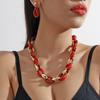Bohemisk Kedja Kreativt Halsband Örhängen Kvinnor Chunky Choker Smycken Gåva