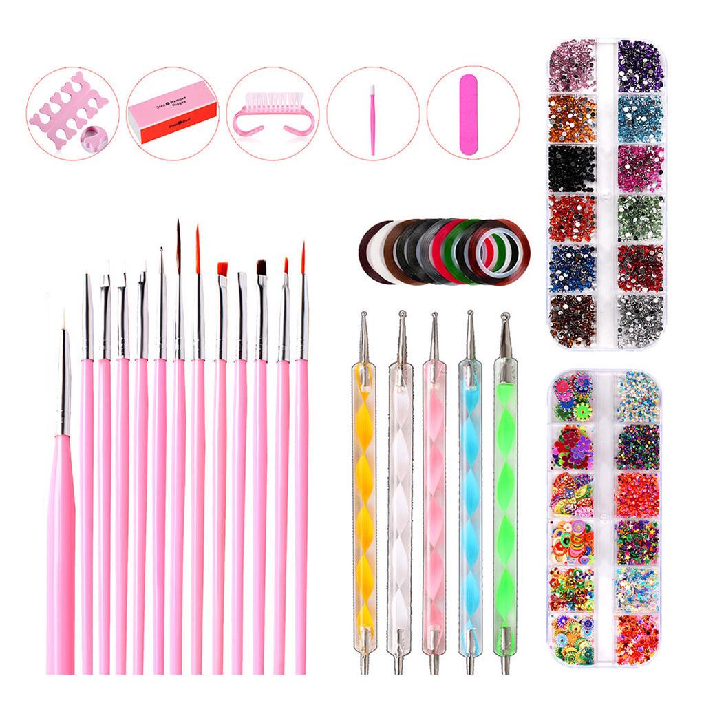 10pcs/set Nail Gel Kit  Decoration Dotting Pen Manicure Art Brushes Tool
