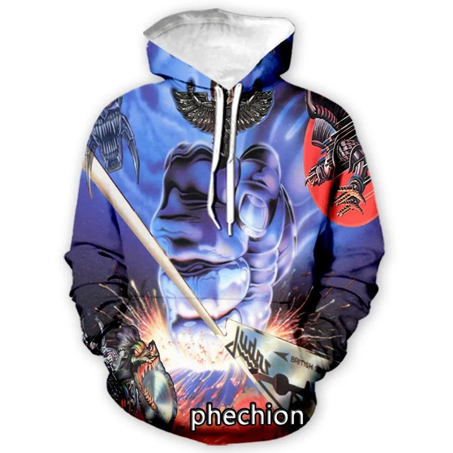 

phechion New Fashion Men/Women Judas Priest Rock Band 3D Print Long Sleeve Hoodies Casual Hoodies 5XL