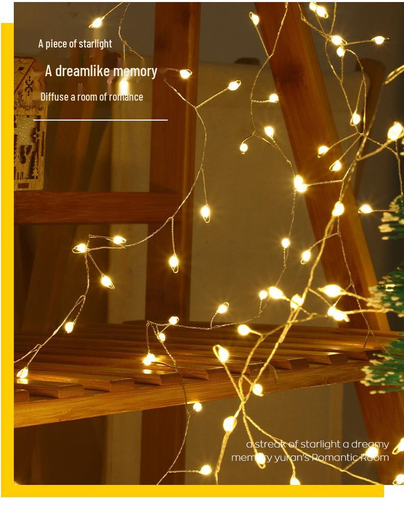 Remote Control Super Bright Copper Wire Firecracker String Lights for Christmas Decorations