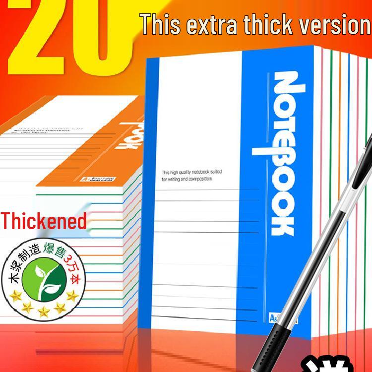 20er-Pack B5 Notizbücher mit Softcover - A5 Schreibwaren für Schüler und Tagebücher