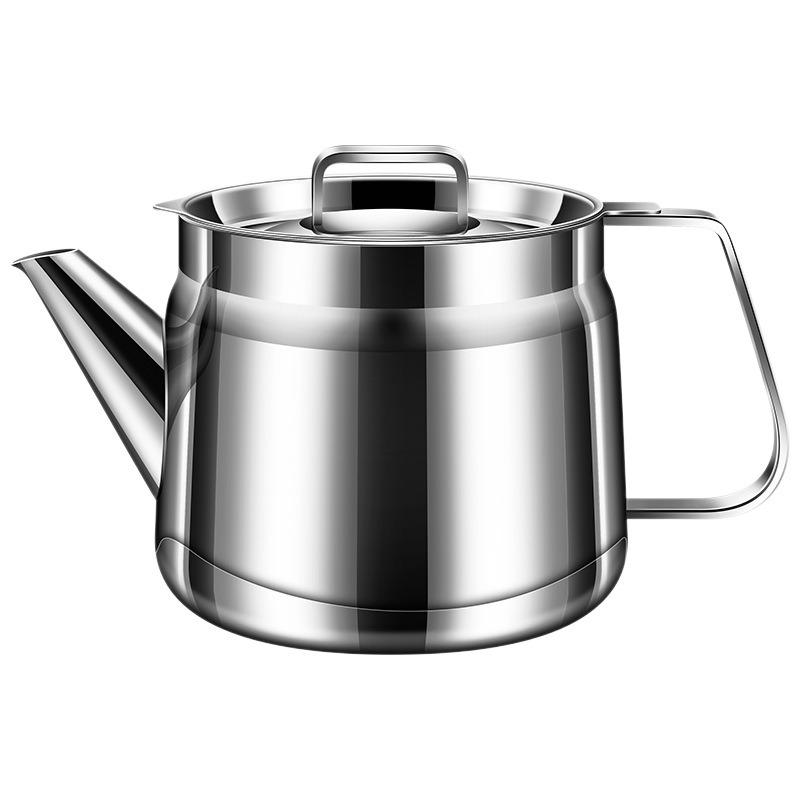 1/1.5/2L Oil Filter Pot Stainless Steel Oil Strainer Pot with Fine Mesh Strainer Fry Basket Oil Storage Can Grease Container
