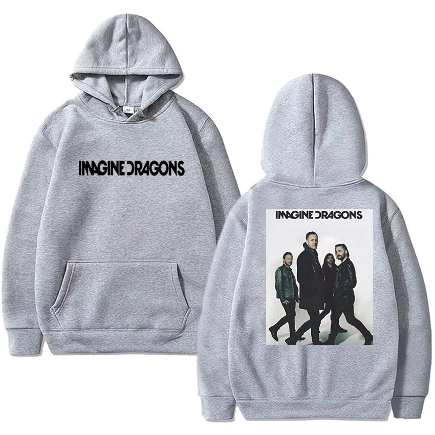 Rock Band 90s Imagine Dragons World Tour 2025 Print Streetwear Hoodie Men Women Vintage Casual Pullover Unisex Fleece Sweatshirt