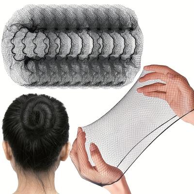 10PCS Redes para el Cabello Elasticidad Invisible Elástica Malla Redecilla para Moño para Dormir Mujeres Pelucas