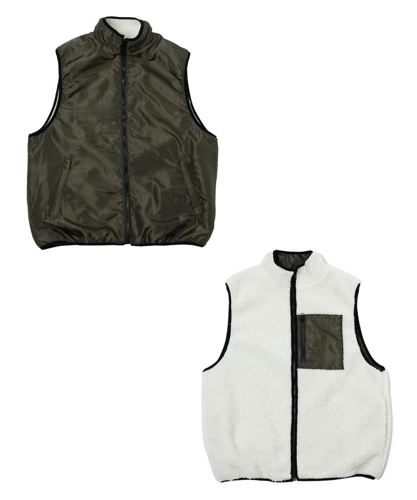 WEGO Reversible Boa Size White Vest, M,