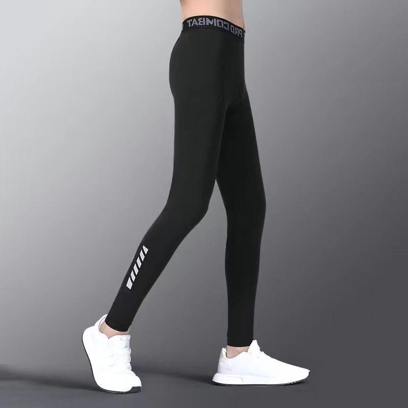 Men's Fleece-Lined Winter Leggings for Sports, Yoga, and Running - High-Elastic, Warm, and Ideal for Autumn/Winter Fitness.
