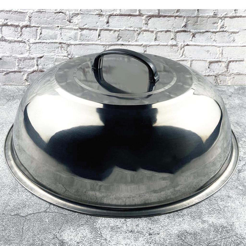 Pot Cover Household Stainless Steel Stir Fry Steaming Cooking Lid Multifunctional Circular 40cm