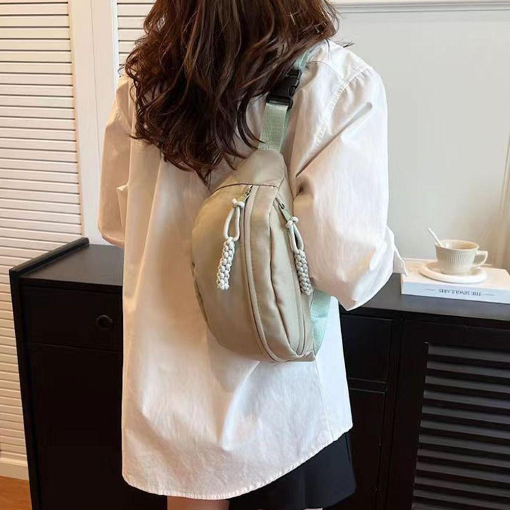 Half Moon Bag Solid Color Chest Bag Crossbody Bag Crossbody Waist Pack Cool Banana Bag  Outdoor