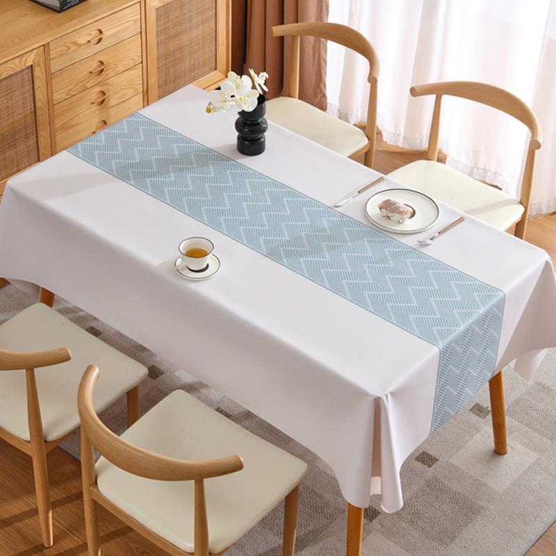 Fata de masa din PVC rezistenta la apa si la ulei Ins Tea Fata de masa rectangulara minimalista florala