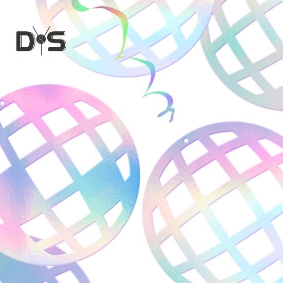 70s Disco Ball Hanging Swirls Retro Disco Party Cutouts Banner Streamers Ceiling Hanging Decorations for 1970s Birthday Party Supplies