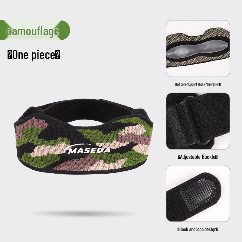 

Наколенник с плоской вязкой и ремешком для надколенника, со скакалкой для бега, танцев и спорта - Унисекс поддержка колена One Size