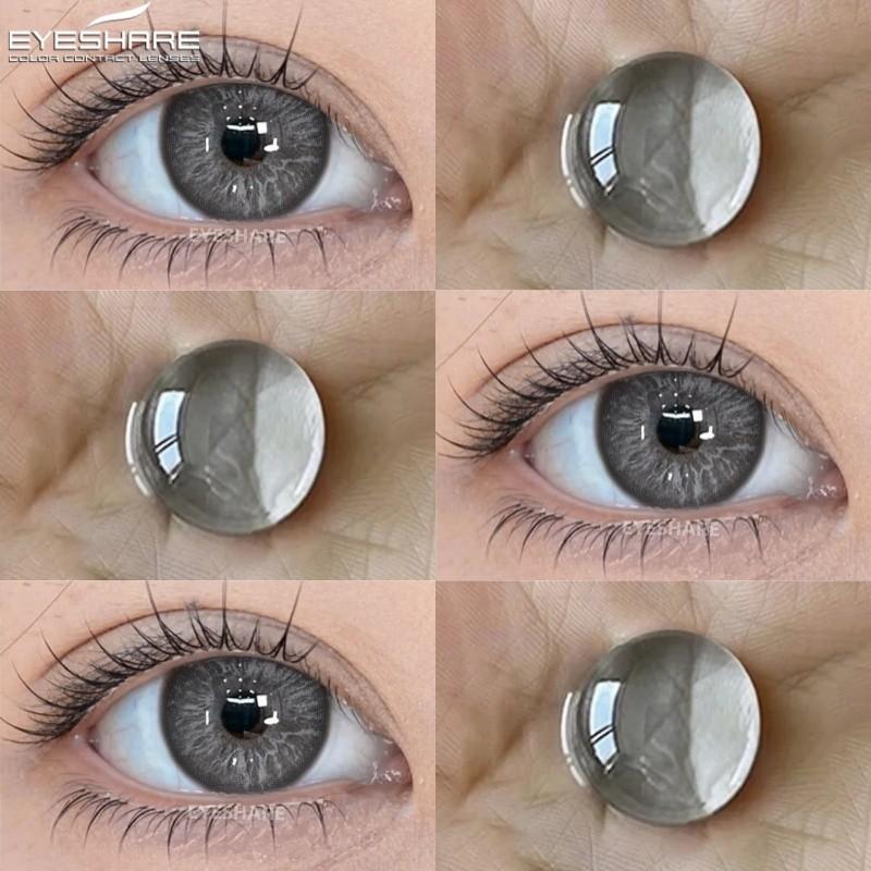 

EYESHARE 1 Pair TURIN Gray Color Contact Lenses Korean Natural Softlens Fashion