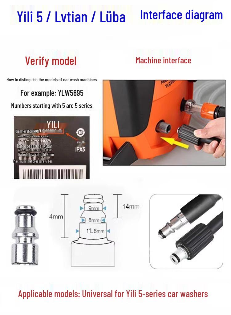 High-Pressure Explosion-Proof Hose for Yili & Morgana Home Car Wash Machines