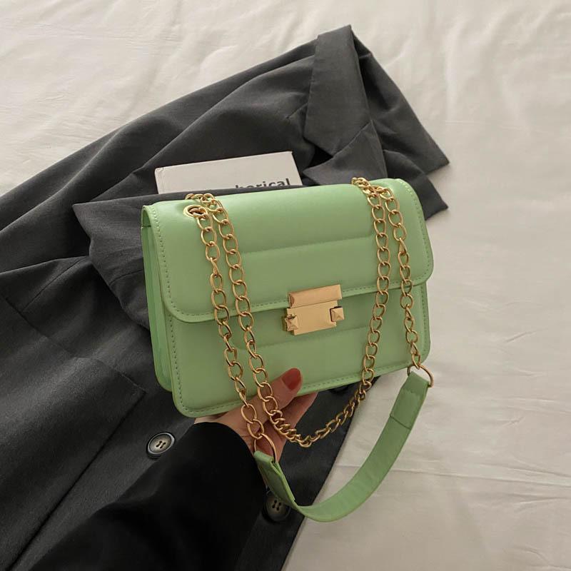 Fashionable Pu Leather Chain Crossbody Bag For Women Stylish Versatile Small Handbag