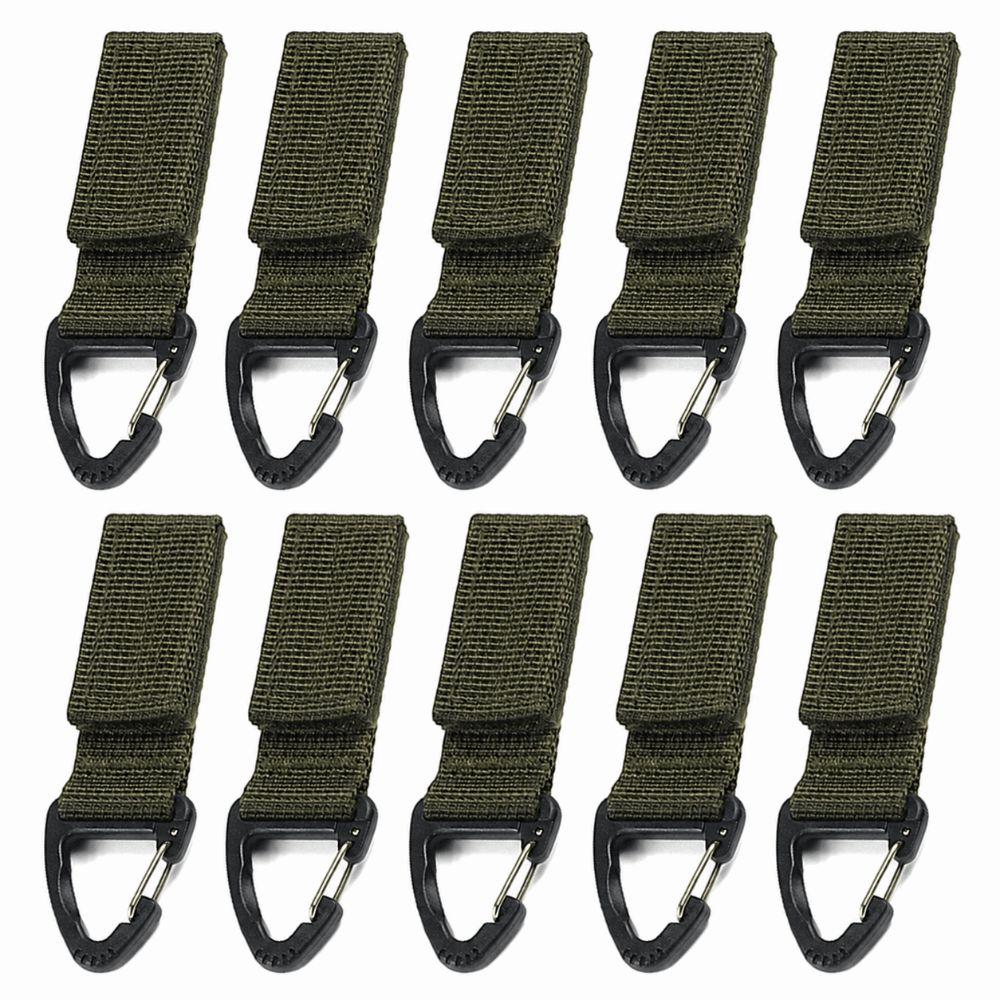 10Pcs Enlarged Mouth Climbing Carabiner Buckle Nylon Backpack Key Hook  For Outdoor Bag
