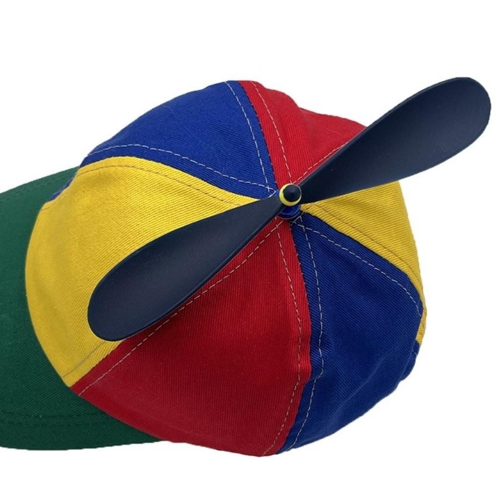Cotton Bamboo Dragonfly Cap Detachable Colorful Helicopter Spiral Hat  Spring Summer