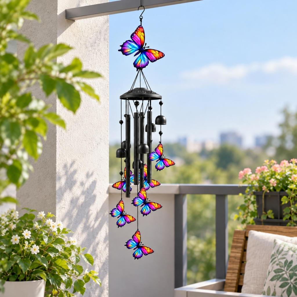 Metal Wind Chime Indoor Outdoor Chimes with Hook Suspended for Garden, Balcony, Entryway