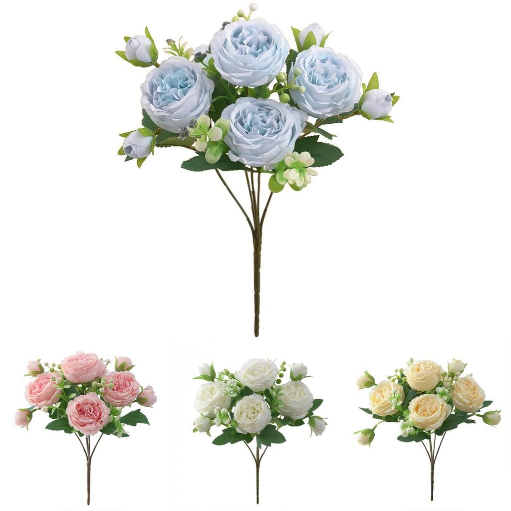 Peony Artificial Flower Home Decor With Silk Material For Wedding Centerpiece And Table Display