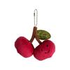 Cherry Plush Pendant Keychain - Cute Fruit Doll Bag Ornament