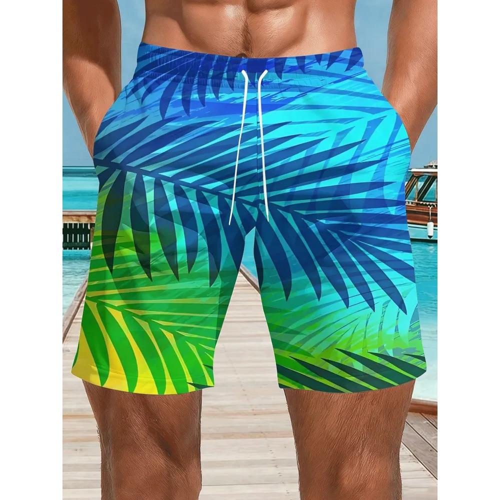 Pantaloncini larghi alla moda, comodi, taglie forti, con coulisse, 3D, da uomo, creativi, colorati, estivi, per il tempo libero, per le vacanze, freschi, versatili per l'uso quotidiano