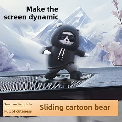 Leises Skateboard Panda Auto Ornament Armaturenbrett Stressabbau Innendekor