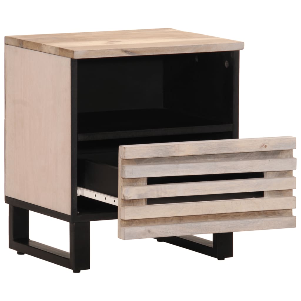 Nightstands 2 pcs. 40 x 34 x 46 cm Bleached Solid Mango Wood