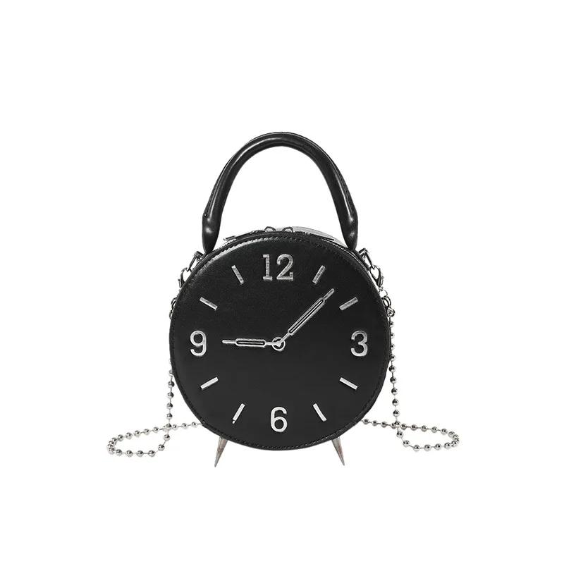 

Fashion Design of Women s Bag Shoulder Crossbody Handbag, Clock Small Round Bag, Cute PU