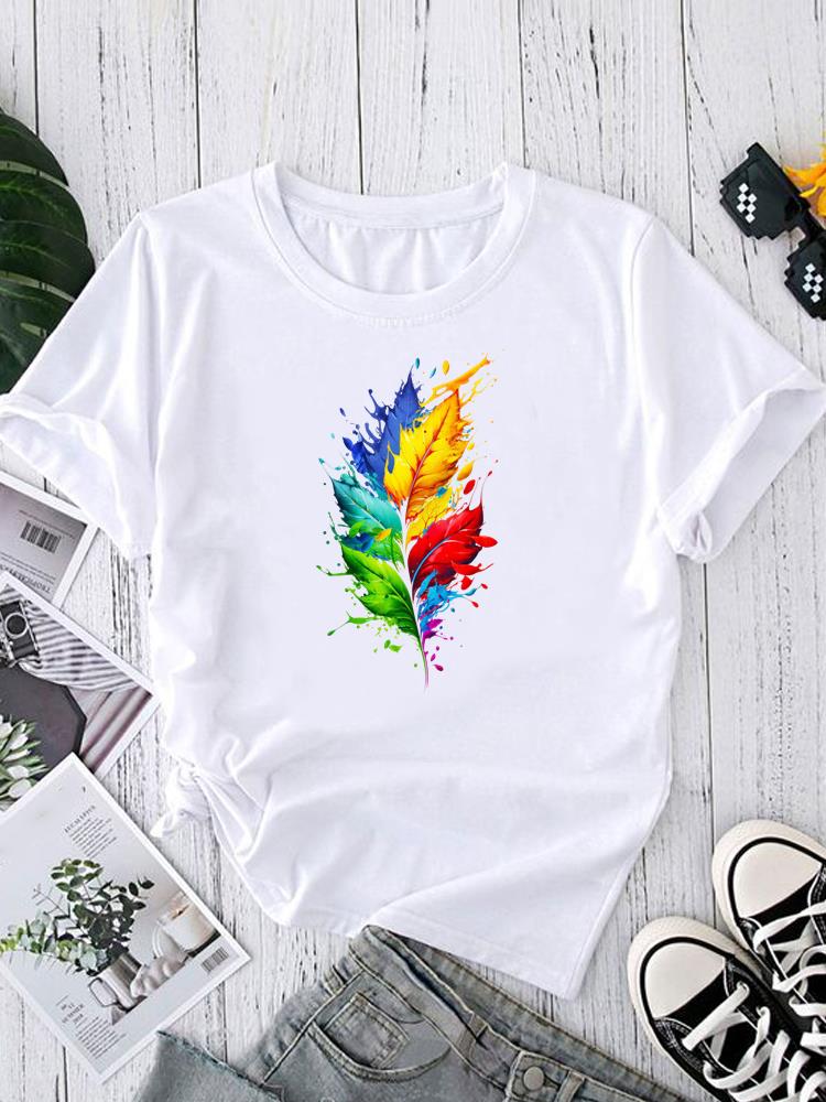 (Asian Size) sweet love trend Women's Clothing T Graphic Female Top O-neck Tee Fashion Print Casual Short Sleeve T-shirts