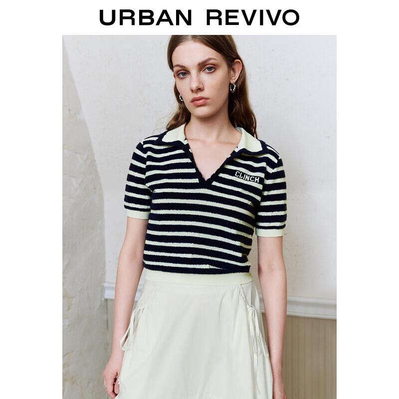 

Женская трикотажная рубашка поло с коротким рукавом и контрастной полоской UR S