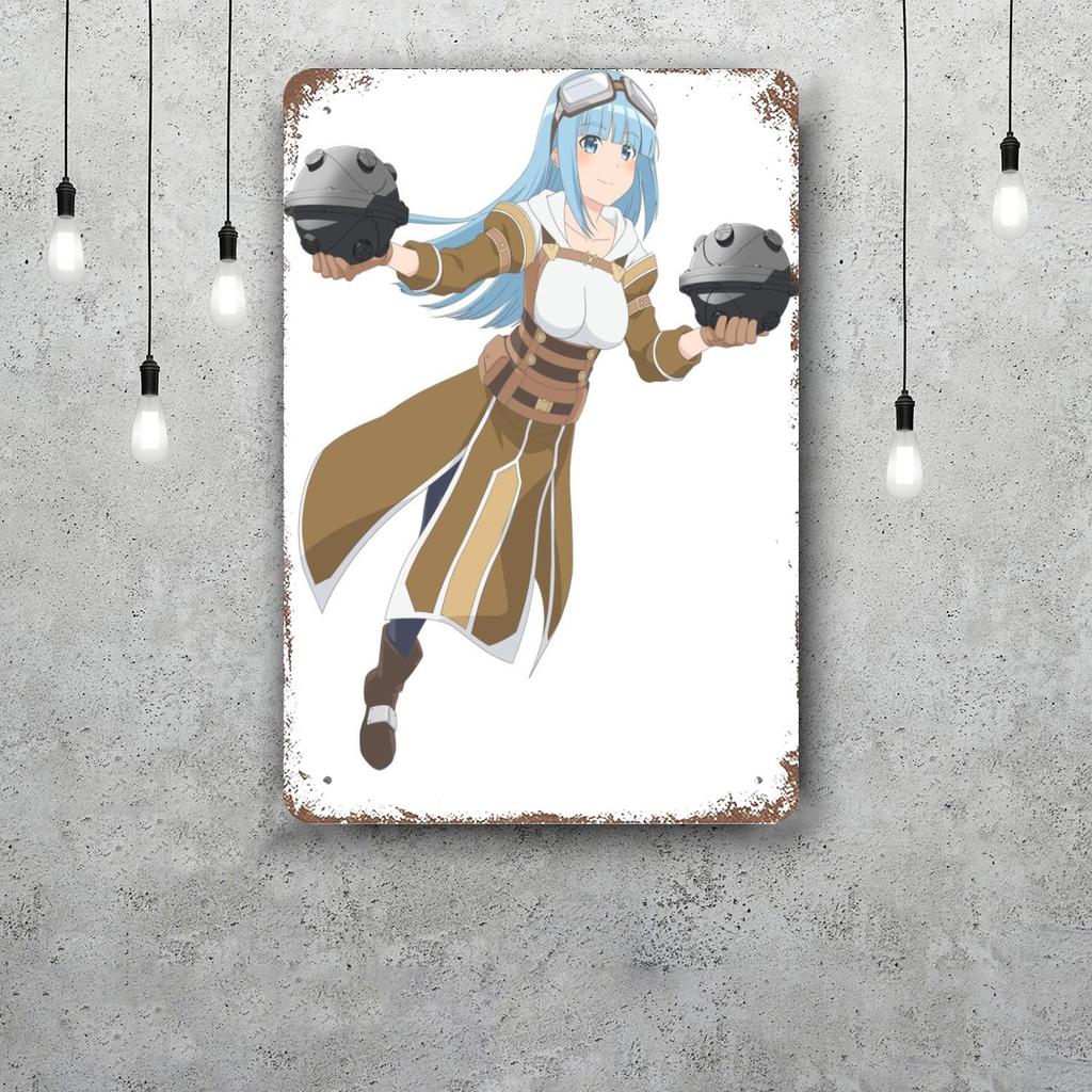 Bofuri Online Cartoon Retro Vintage Tin Sign Poster Decorative Plaque Metal Plate Wall Decor