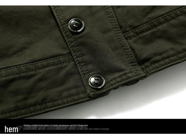 Męska Kurtka Bawełniana na Wiosnę/Jesień, Duży Rozmiar, Codzienna, Robocza, Długi Rękaw, Styl Europejsko-Amerykański.