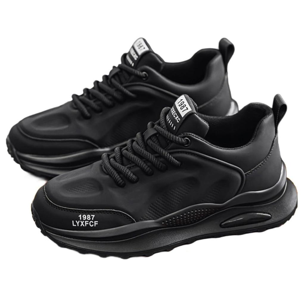 FleurUneffe Casual Walking Størrelser og 27cm Størrelse Herresneakers, 26.5cm (Svart, 26,5 cm)