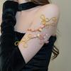 Floral Iris Flower Bracelet Hollow Out Armband Vintage Open Arm Bangle  Girls