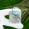 Wedding Gift For Her 925 Sterling Silver Natural Larimar Gemstone Pendant