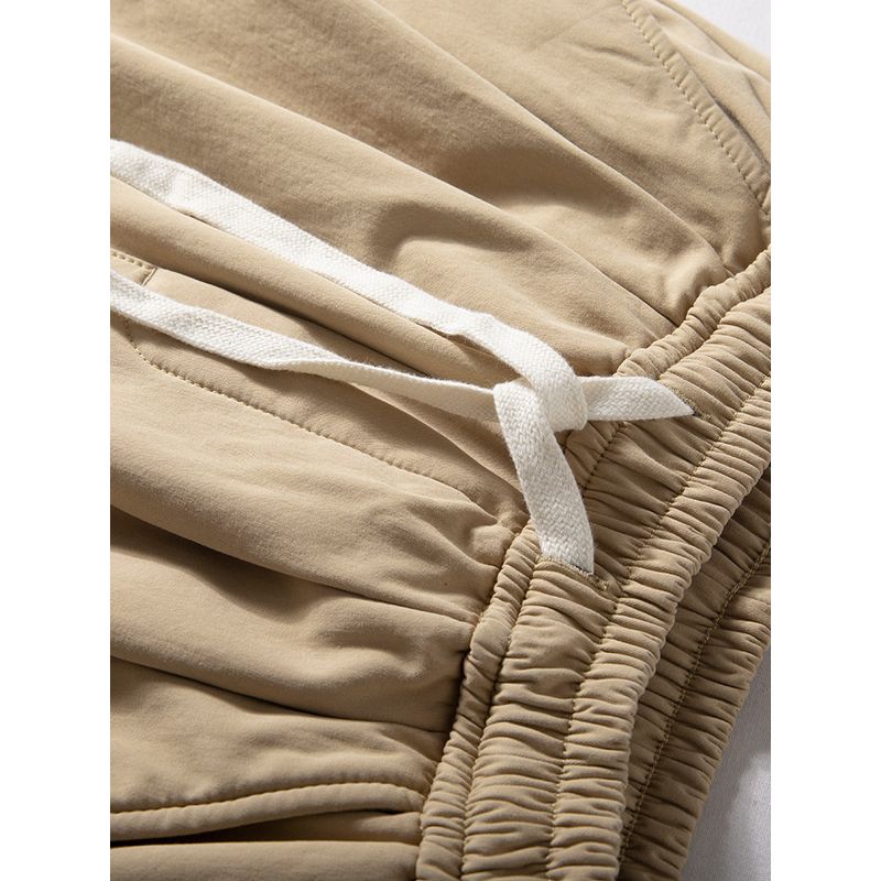 Casual Pants Men Fall and Winter Fleece Lined Padded Warm Keeping Pure Cotton All-Matching Trousers Japanese Trendy Straight-leg Loose Loose Pants